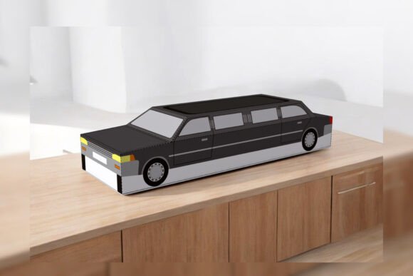 3D SVG Shapes Review: Limousine Car Papercraft