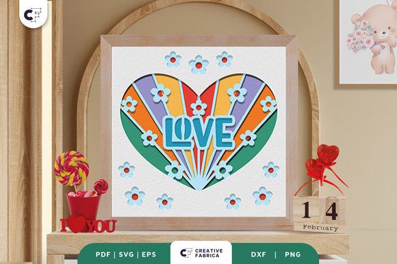 3D SVG Valentine's Day: Groovy LOVE Heart Review