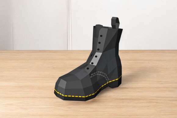 Boots 3D Papercraft: SVG Shapes for Local Branding