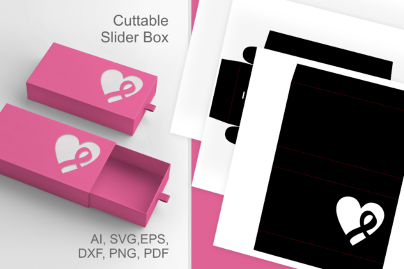 Cancer Awareness Ribbon in Heart Box SVG: 3D Objects Review