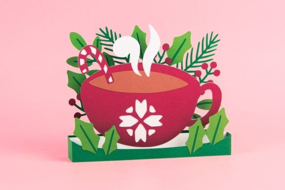 Christmas Mug Box Card: 3D SVG Review