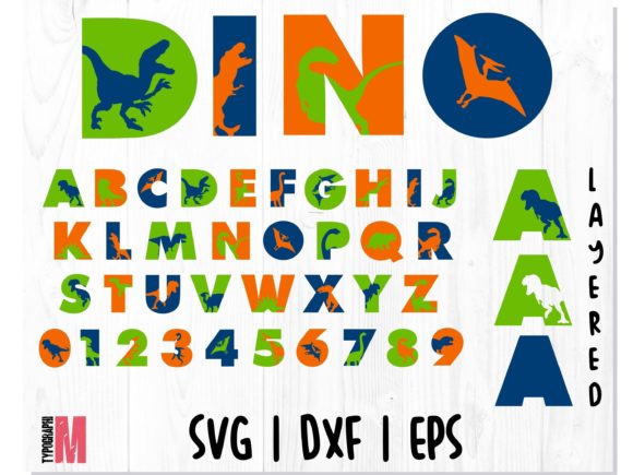 Dinosaur Letters and Numbers Layered SVG Review