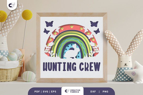 Easter Boho Rainbow 3D SVG for Editorial Design