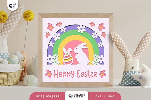 Easter Rainbow 3D SVG: Shadow Box Paper Cut Review