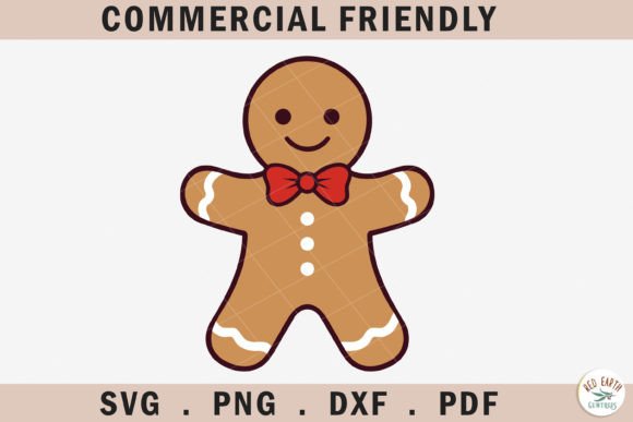 Gingerbread Man Layered SVG: Christmas Graphics for Crafts