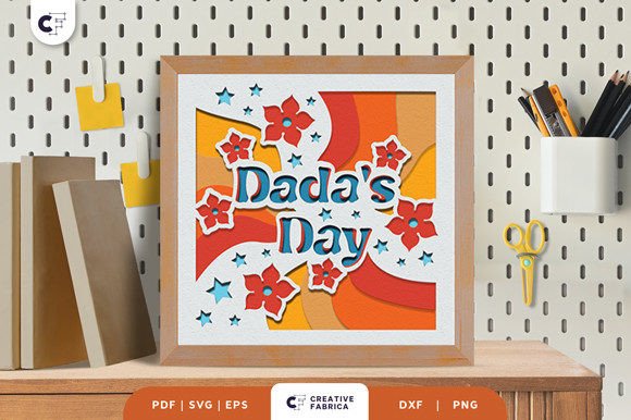 Groovy Dadas Day 3D SVG for Father S Day Content