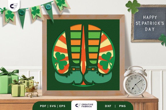 Leprechauns Shoes 3D SVG for Holidays & Crafts