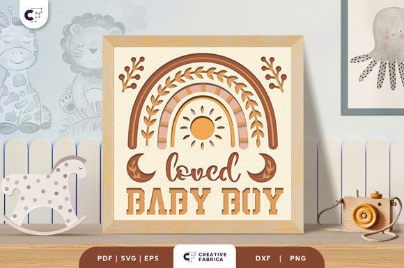 Loved Baby Boy Boho Rainbow 3D Paper Cut Review
