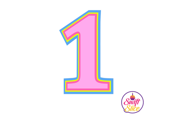 Rainbow Layered Number SVG Numbers 1-10 Review