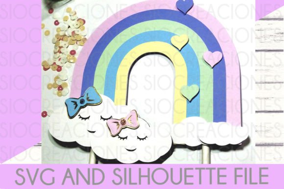 Rainbow Spring SVG: 3D Shapes for Brand Visuals