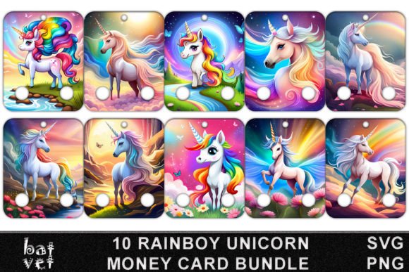 Rainbow Unicorn Money Card 3D SVG Shapes Review