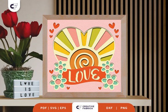 Retro LOVE Heart Shadow Box: An Embroidery Review