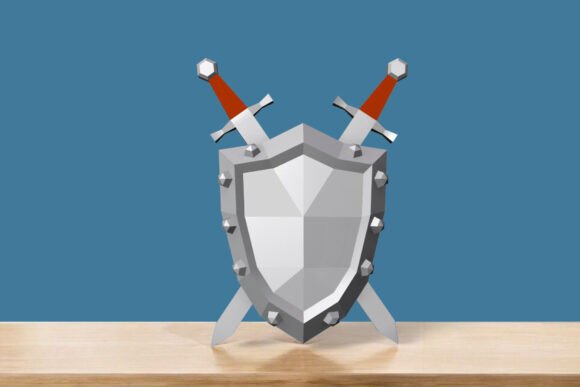 Shield and Sword 3D SVG: Editorial Objects Review