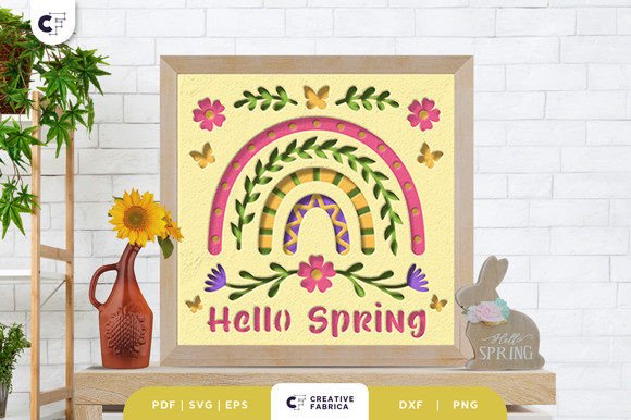 Spring Rainbow Light Box Paper Cut SVG Review