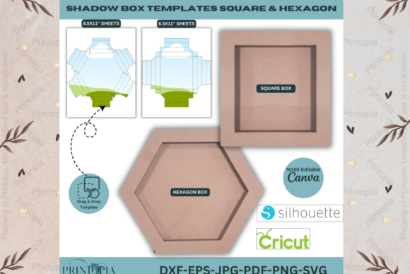 Square Hex Shadow Box SVG 124: Graphics & Templates Review