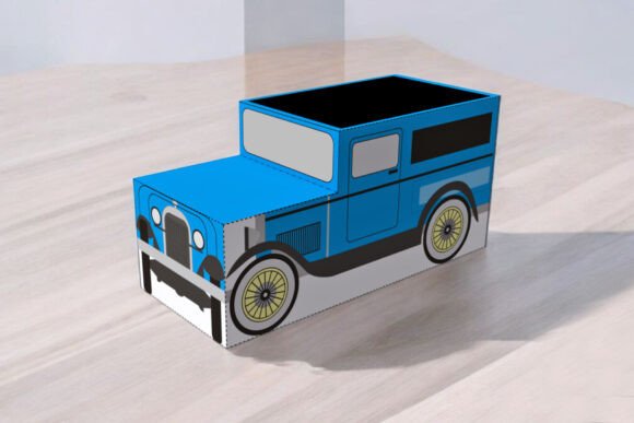 Vintage Car Favor 3D SVG: Shapes for Local Branding